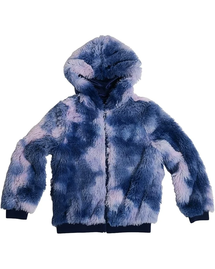 Zunie Tie-Dye Print Fuzzy Jacket (Big Kids) 3 Zunie Tie-Dye Print Fuzzy Jacket (Big Kids)