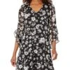 Calvin Klein Chiffon Print Bell Sleeve Dress -Style Fashion Shop 81eF1Iyy8XL. AC SR736920